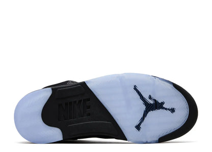 Nike sneaker with black swoosh logo and white sole on a white background